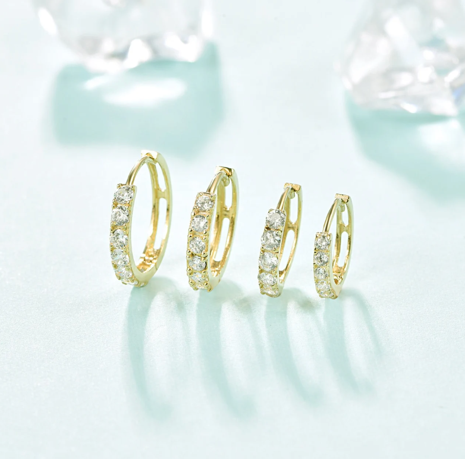 10K Solid gold 5mm 6mm 7mm 8mm 9mm 10mm 11mm hoop earrings, Daith Piercing, Conch Piercing, Helix Piercing, small huggie earrings.