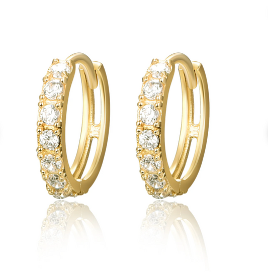 10K Solid gold 5mm 6mm 7mm 8mm 9mm 10mm 11mm hoop earrings, Daith Piercing, Conch Piercing, Helix Piercing, small huggie earrings.